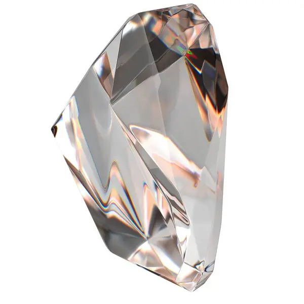 Piedra Preciosa Incolora Aislada Cristal Misteriosa Refracción Transparente Reflexión Elegante —  Fotos de Stock
