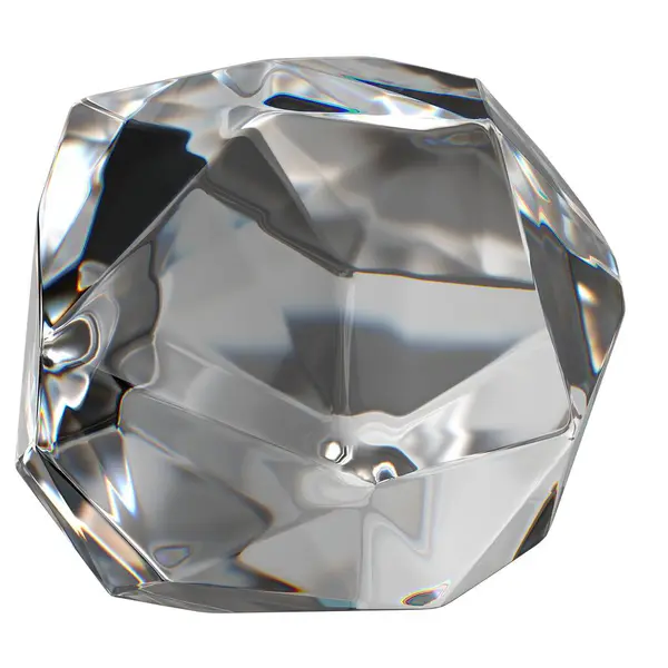 Isolated Colorless Gemstone Crystal Fresh Beautiful Refraction Reflection Elegant Modern — Stockfoto