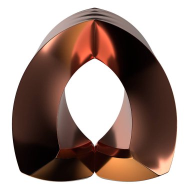 Çiçek benzeri Bakır Metal Nesne Bilimsel Yapısı Soyut Arkaplan Yüksek Kaliteli 3D Görüntü Özelleştirilmiş Modern 3D