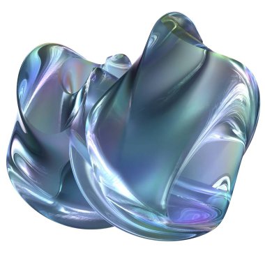 Su, buz, kristal nesneler taze organik izole edilmiş modern 3D Soyut Arkaplan Yüksek kalite 3D görüntü