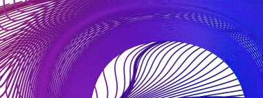 Mor ve Mavi İnce Eğimli Hassas Çizgiler Modern Bezier Eğrisi Eğri Ayrıntılı Modern 3D Çizim Soyut Arkaplan Yüksek Kaliteli 3D Görüntü