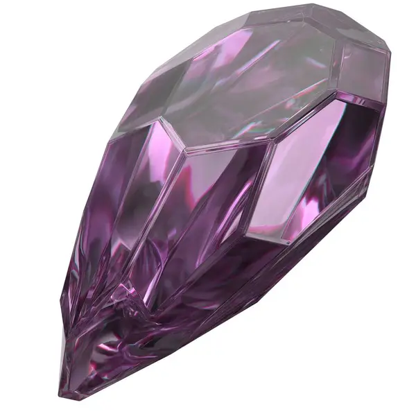 紫水晶矿石状动力石透明 雅致的现代3D渲染抽象背景高质量3D插图 — 图库照片