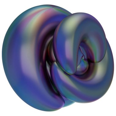 Organik Krom Yansıtıcı Metal Geometri Yüzey Yaratıcı Boya Ayırıcı Modern 3D Yüksek Kaliteli 3D Çizim