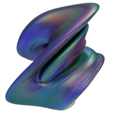 Organik Krom Yansıtıcı Metal Geometri Boyası Yüzey İzolasyonu Modern 3D Yapılandırma Yüksek Kaliteli 3D İllüstrasyon