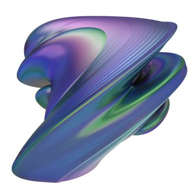 Organic Chrome Reflective Metal Geometry Liquid Impressionistic Surface Isolated Elegant Modern 3D Rendering High quality 3d illustration
