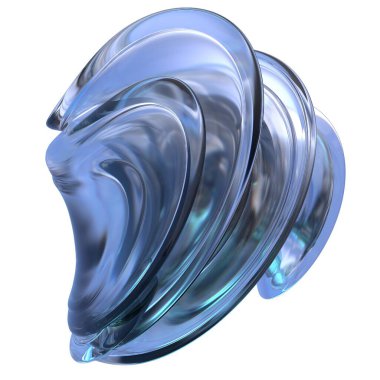 Elegant and Modern 3D Rendering with Mysterious Cut-Outs like Ice Crystal Glass High quality 3d illustration