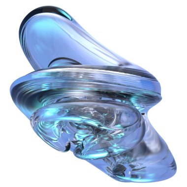Transparent Organic Cutout Elegant Modern 3D Rendering Like Ice Crystal Glass High quality 3d illustration
