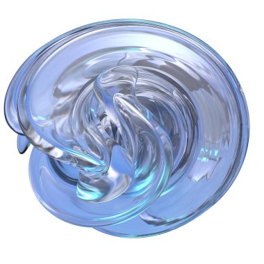 Elegant and Modern 3D Rendering with Beautiful Fresh Cut-outs like Crystal Ice Glass High quality 3d illustration