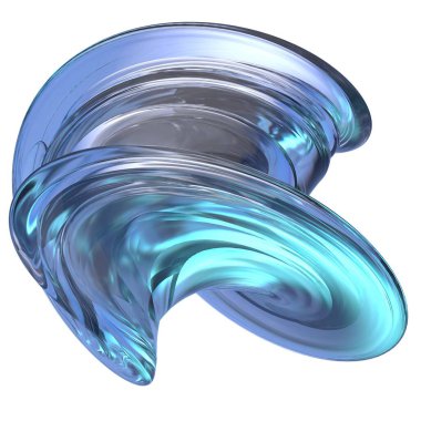 Elegant and Modern 3D Rendering with fresh cut-outs that are as cool and fresh as crystal glass of ice High quality 3d illustration