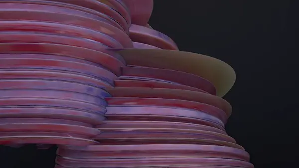 Pembe Islak Bez Kumaş Perde benzeri zarifçe kıvrımlı kıvrımlar üzerinde kıvrımlı Bezier Eğrileri Zarif ve Modern 3D Yapılandırma Soyut Arkaplanı. Yüksek kalite 3d illüstrasyon