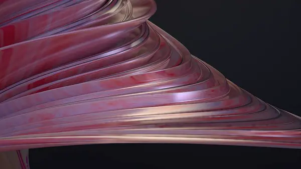 Pembe Islak Kumaş Perde Gibi Katlanmış Bezier Eğrisi Modern Zarif Sanatsal 3D Çizim Soyut Arkaplan Yüksek Kaliteli 3D Resim