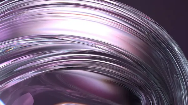 Metal Dalga benzeri Tabak Gökkuşağı Yansıması Tutkulu Bezier Eğrisi Modern 3D Soyut Arkaplan Yüksek Kaliteli 3D Görüntü