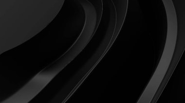 Siyah Çağdaş Tutkulu Modern 3 Boyutlu Soyut Yapılandırma Kıvrımlı Yüksek Kaliteli 3 boyutlu Görüntü