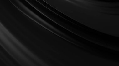 Siyah Sanki Dalgalı Eğriler Çarpık Çağdaş Pop Kültürü Zarif Modern 3D Soyut Arkaplan Yüksek Kaliteli 3D Görüntü
