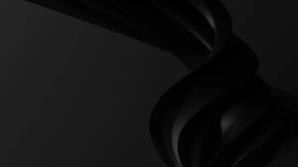 Siyah Hassas Lüks Şık Modern 3D Soyut Görüntü Arkaplanı Dalgalı Kıvrımlı Yüksek Kalite 3D Görüntü