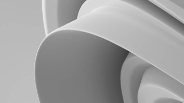 Basit Eğri Beyaz Hassas Modern 3D Görüntü Özeti Yüksek Kaliteli 3D Görüntü