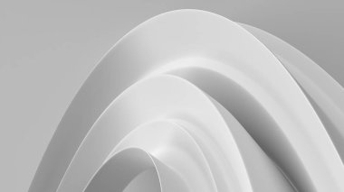 Basit Eğriler Beyaz Eğri Zarif Bezier Eğrisi ile Modern 3D Görüntünün Soyut Arkaplanı Yüksek Kaliteli 3d