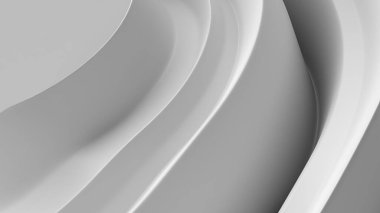 Basit Eğri Beyaz Çağdaş Tutkulu Modern 3D Soyut Arkaplan Yüksek Kaliteli 3D Görüntü