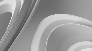 Basit Eğri Beyaz Modern Modern Sanatsal Modern Soyut Arkaplan Modern 3D Görüntü Seçkin Yüksek Kaliteli 3d