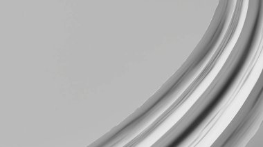 Basit Eğri Beyaz Modern Artistik Tutkulu Modern 3D Soyut Arkaplan Yüksek Kaliteli 3D Görüntü