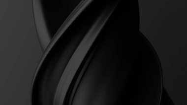 Dalgalı Eğriler Kara Hassas Modern 3D Soyut Arkaplan Yüksek Kaliteli 3D Görüntü