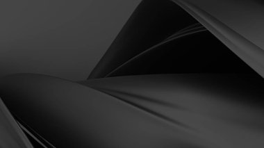 Dalgalı Eğriler Siyah Çağdaş Lüks Modern 3D Soyut Arkaplan Yüksek Kaliteli Görüntü