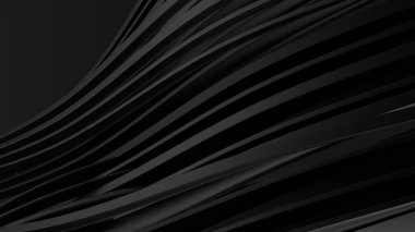 Siyah mat desenli kıvrımlardan oluşan hassas soyut arkaplan Yüksek kaliteli 3d illüstrasyon