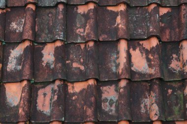 Kırmızı tuğla çatı dokusu arkaplanı