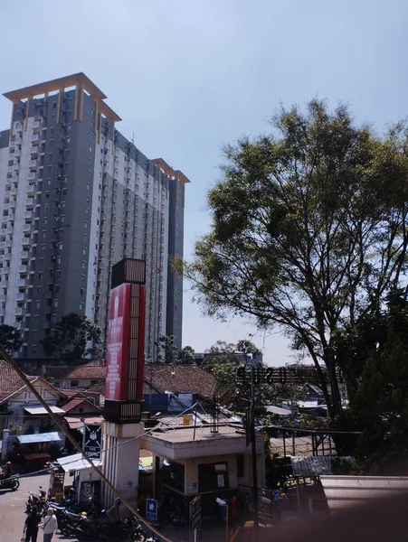 Bandung Indonesië Januari 2023 Architectonisch Landschapsbeeld Flatgebouw — Stockfoto