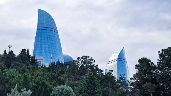 stock image Baku the capital of Azerbaijan, a wonderful mixture of Soviet-Muslim in a modernist style