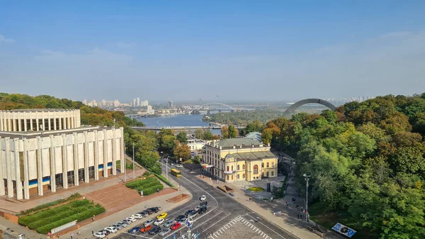 Kiev Dnieper River Beautiful Capital Ukraine Start War February 2022 — Stock Photo, Image