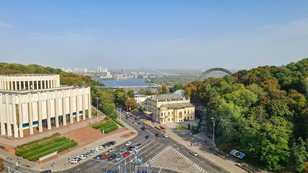 Kijev Dnyeper Folyó Gyönyörű Fővárosa Ukrajna Előtt Háború Kezdete Február — Stock Fotó