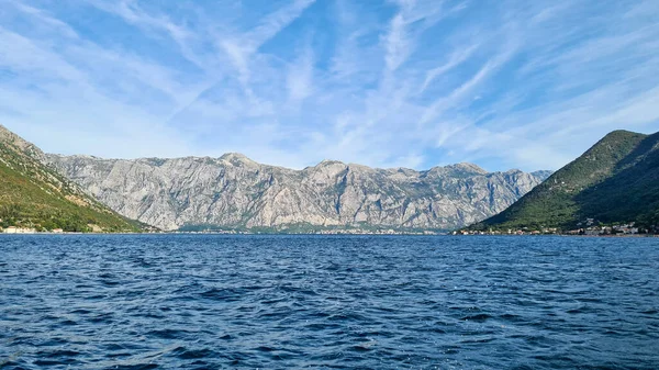 Karadağ Adriyatik Denizi Ndeki Kotor Körfezi Nin Kara Suyundan Keşif — Stok fotoğraf