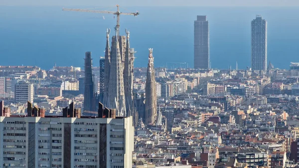 Spectaculair Panorama Van Barcelona Vanaf Mirador Joan Sales — Stockfoto