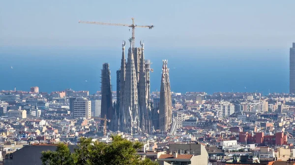 Spectaculair Panorama Van Barcelona Vanaf Mirador Joan Sales — Stockfoto