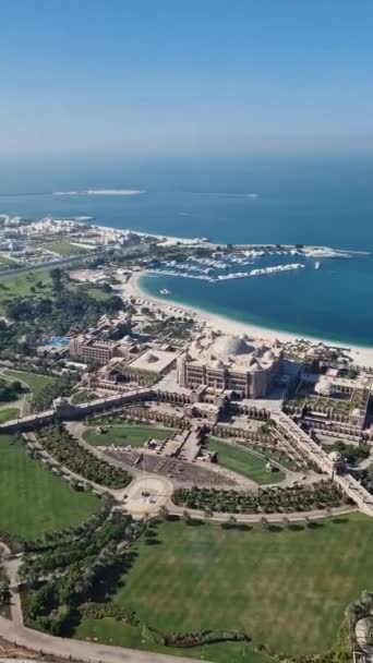 Панорама Абу Дабі Футуристична Столиця Єднаних Арабських Еміратів — стокове відео