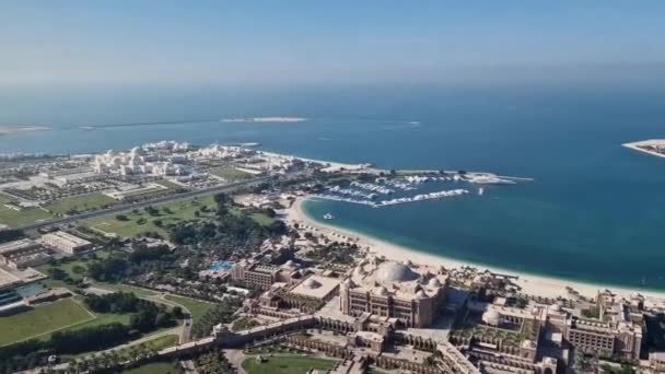 Panorama Abu Dhabi Capitale Futuristica Degli Emirati Arabi Uniti — Video Stock