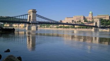 Budapeşte, Tuna 'dan Kraliyet Kalesi' nin manzarası