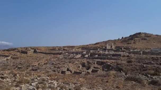 Острів Делос Коштовність Егейському Морі Має Багате Міфологічне Археологічне Значення — стокове відео