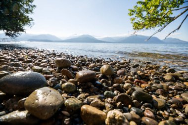 Bir dalga Makaluapuna Point, Maui, Hawaii 'nin kayalık kıyılarına çarpıyor.
