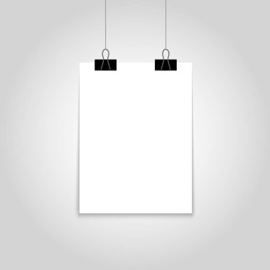 Model poster. Bir asılı poster modeli.