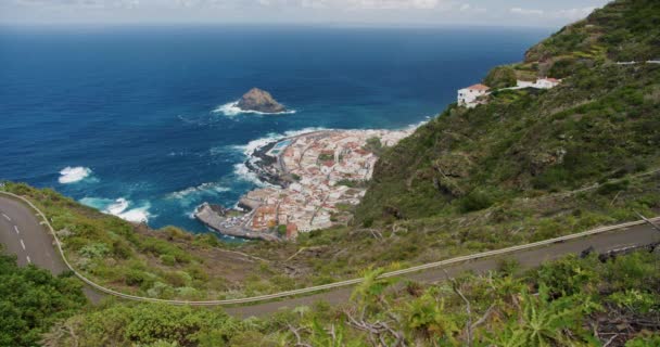 Garachico Ville Sur Côte Océan Atlantique Nord Tenerife Îles Canaries — Video