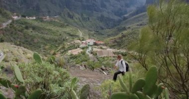 Masca Boğazı ve İspanya 'nın Kanarya Adaları' ndaki Tenerife Adası 'ndaki köy..