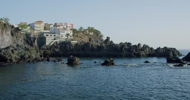 Küste Kleinen Fischerdorf Alcala Teneriffa Kanarische Inseln Spanien Hochwertiges Filmmaterial — Stockvideo