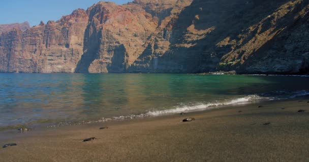 Лос Гігантес Скелі Схід Сонця Тенеріфе Канарські Острови Іспанія Вулканічний — стокове відео
