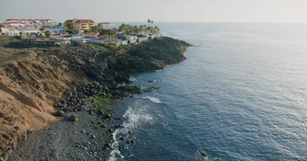 Partvonal Kis Halászfaluban Alcalában Tenerife Vagyok Kanári Szigetek Spanyolországba Kiváló — Stock videók