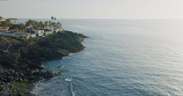 Pobřeží Malé Rybářské Vesničce Alcala Tenerife Kanárské Ostrovy Španělsko Vysoce — Stock video