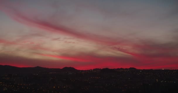 빛나는 크루스 테네리페 진홍색 카나리아 스페인 탑에서 바라본 토레스 — 비디오