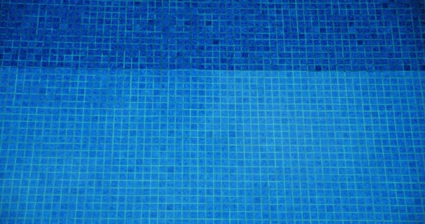 Blue Water Swimming Pool Top Static View Relax Chill Out — Stock Video