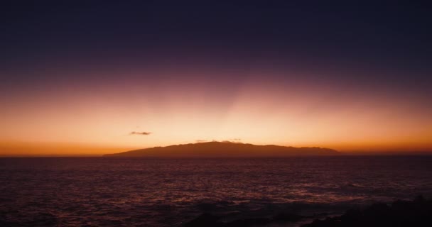 Cer Magic Apus Soare Comoară Strălucitoare Insula Gomera Canary Spania — Videoclip de stoc